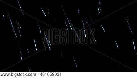 Rain, Raindrops Water Drops Fly Falling On A Black Background, Blending , Imitation Of Natural Preci