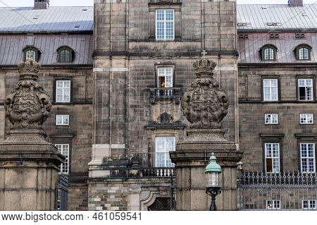 Christiansborg Palace In Copenhagen. Danish Parliament Folketinget.
