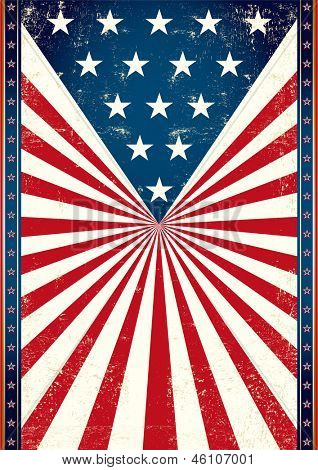 Cartaz de nós bandeira. Bandeira americana ao fundo deste pôster para você.
