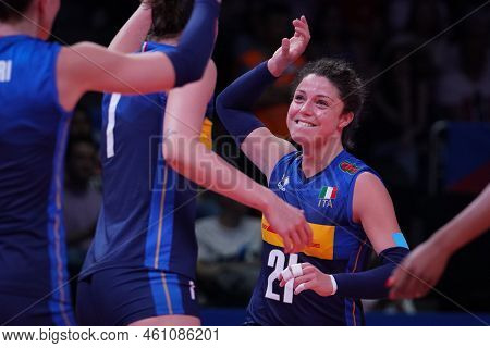Ankara, Turkiye - June 03, 2022: Degradi Alice Carlotta In Netherlands Vs Italy Vnl Pool Match In An