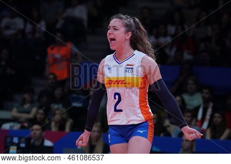 Ankara, Turkiye - June 03, 2022: Savelkoel Fleur In Netherlands Vs Italy Vnl Pool Match In Ankara Ar