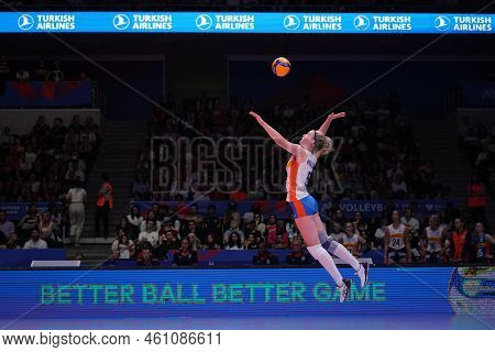 Ankara, Turkiye - June 03, 2022: Knollema Jolien Serves During Netherlands Vs Italy Vnl Pool Match I