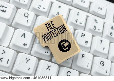 Text Caption Presenting File Protectionpreventing Accidental Erasing Of Data Using Storage Medium. W