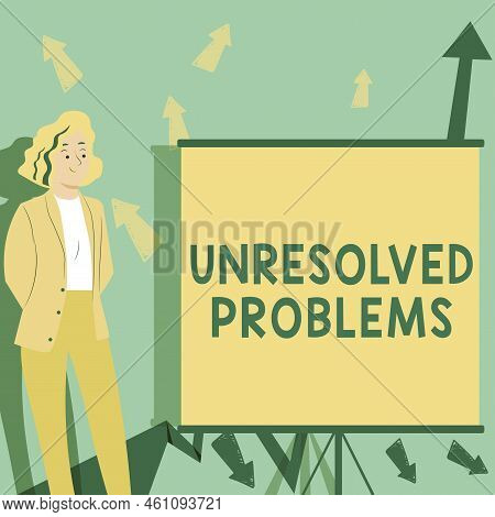 Text Showing Inspiration Unresolved Problems. Internet Concept Those Queries No One Can Answer Unans