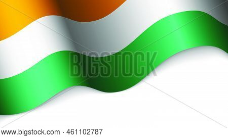 Eps10 Vector Patriotic Background With Flag Of Ivorycoast. An Element Of Impact For The Use You Want