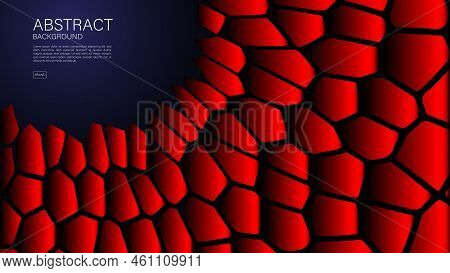 Red Abstract Polygon Background, Polygon Vector, Geometric Vector, Minimal Texture, Web Background, 