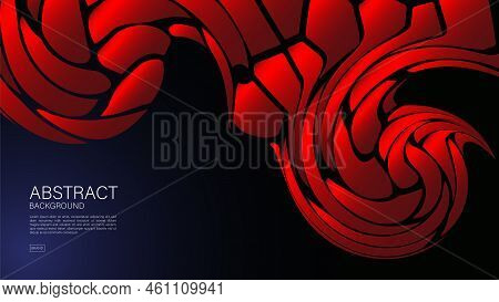 Red Abstract Wave Background, Wave Vector, Geometric Vector, Minimal Texture, Web Background, Red Co