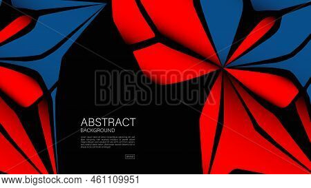 Red Abstract Polygon Background, Polygon Vector, Geometric Vector, Minimal Texture, Web Background, 