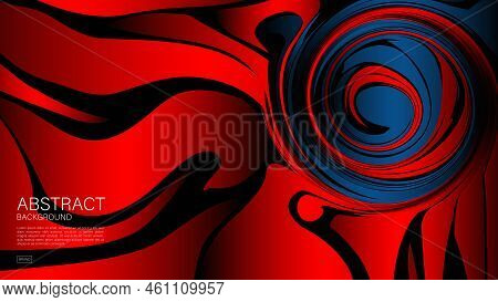 Red Abstract Wave Background, Wave Vector, Geometric Vector, Minimal Texture, Web Background, Red Co
