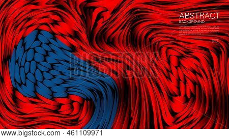 Red Abstract Wave Polygon Background, Wave Vector, Geometric Vector, Minimal Texture, Web Background