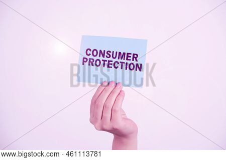 Text Caption Presenting Consumer Protectionfair Trade Laws To Ensure Consumers Rights Protection. Wo