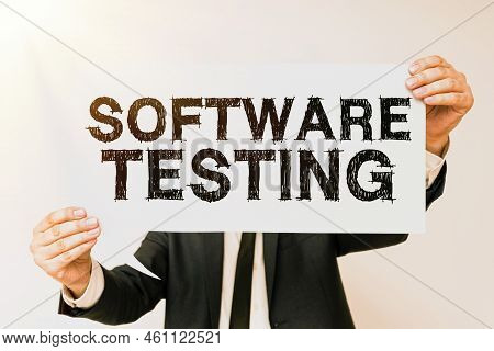 Text Caption Presenting Software Testinginvestigation Provide Information About The Quality Of It. I