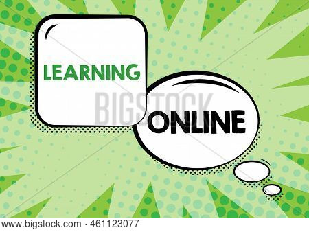 Text Showing Inspiration Learning Onlinelearn Something New With The Help Of Internet And Technology