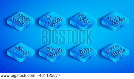Set Line Railway, Railroad Track, Waiting Room, Emergency Brake, Station, Plate With Food, Wine Bott