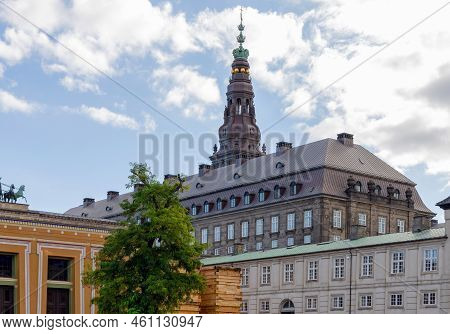 Christiansborg Palace In Copenhagen. Danish Parliament Folketinget.