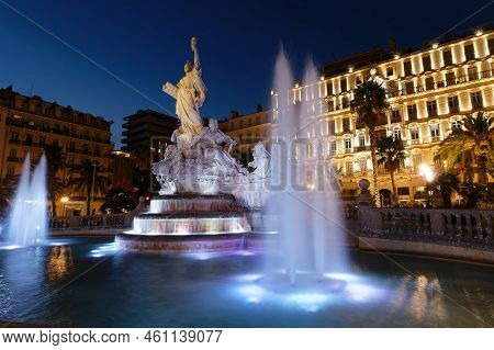 Freedom Square Or Place De La Liberte In The Centre Of Toulon City , France