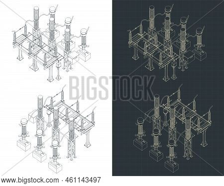 Transformer And Divide Voltage Isometric Blueprints