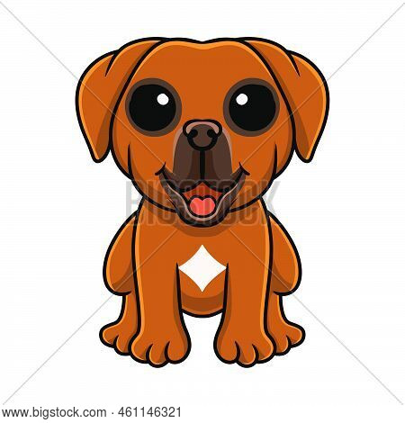 Vector Illustration Of Cute Tosa Inu Cartoon Posing