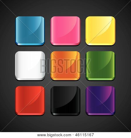 Alkalmazásikonok fényes színes hátterek