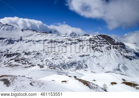 Ski Slopes Of Val Cenis In The Vanoise Park, France