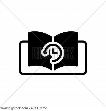 Black Solid Icon For Former One-time Previous Trailing Forehand Erstwhile