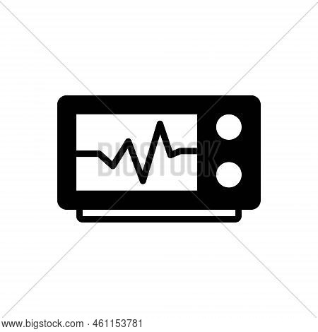 Black Solid Icon For Mhz Audio Computer Frequency Radio Signal Technology Wave Cardiology Electronic