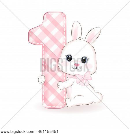 Cute Little Rabbity, First Birthday Party, Happy Birthday 1 Year Old