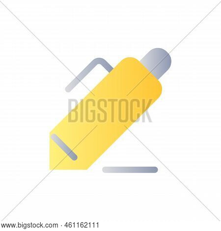 Note-taking Flat Gradient Two-color Ui Icon. Classroom Activity For Student. Notetaking During Lectu