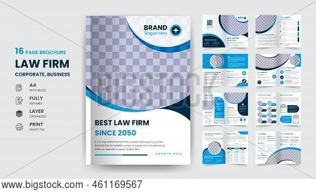 16 Page Corporate Law Firm Business Company Brochure