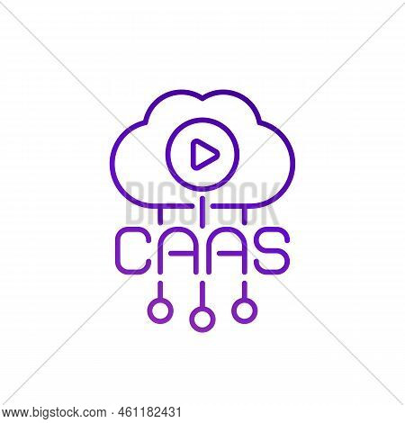 Caas Line Icon, Content As A Service