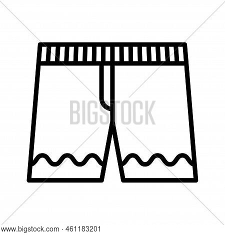 Men Swim Trunks Icon. Swimming Trunks. Pictogram Isolated On A White Background. Vector Illustration