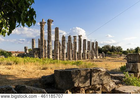 Mersin, Turkey - August, 10, 2021: Uzundzhaburch Ancient City Ruins