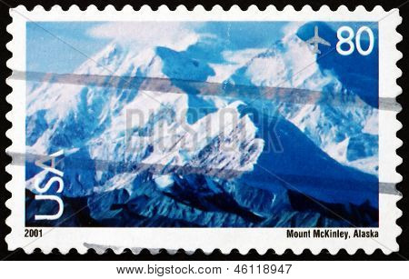 Frimärke Usa 2001 syn på Mt. Mckinley