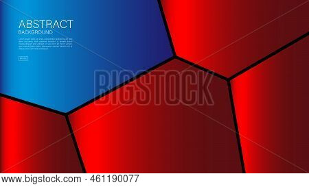 Red Abstract Polygon Background, Polygon Vector, Geometric Vector, Minimal Texture, Web Background, 
