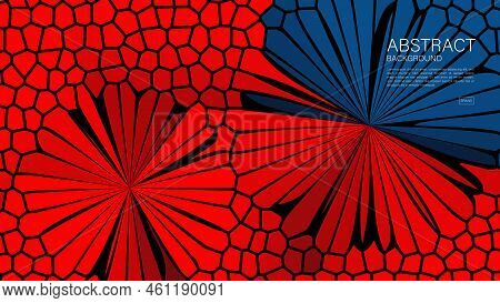 Red Abstract Polygon Background, Polygon Vector, Geometric Vector, Minimal Texture, Web Background, 