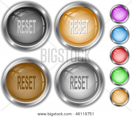 Reset. Pulsanti internet raster. Versione vettoriale è nel portafoglio.