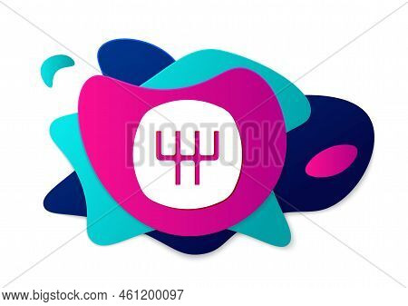 Color Gear Shifter Icon Isolated On White Background. Manual Transmission Icon. Abstract Banner With
