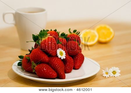 Ontbijt met aardbei