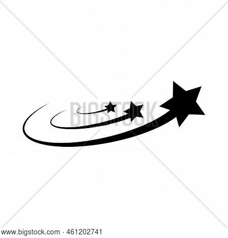 Stars Trail Icon. Space Background. Star Icon. Vector Illustration. Stock Image.