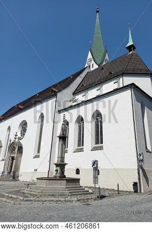 The St. Nicholas Cathedral In Feldkirch, Austria