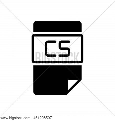 Black Solid Icon For Cs Doc Document Extension File File-format File-type Filled Folder Image-file M
