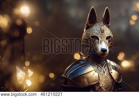 Majestic Fox Knight, Portrait, Finely Detailed Armor, Cinematic Lighting