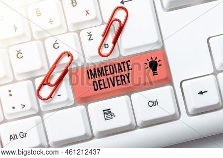 Conceptual Display Immediate Deliverysend It Now Custom Procedure To Dispose Promptly. Business Conc