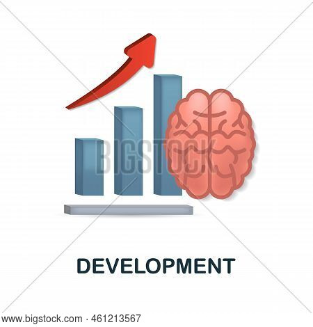 Development Icon. 3d Illustration From Brain Procces Collection. Creative Development 3d Icon For We