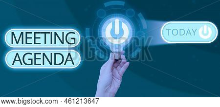Conceptual Display Meeting Agendaan Agenda Sets Clear Expectations For What Needs To A Meeting. Conc