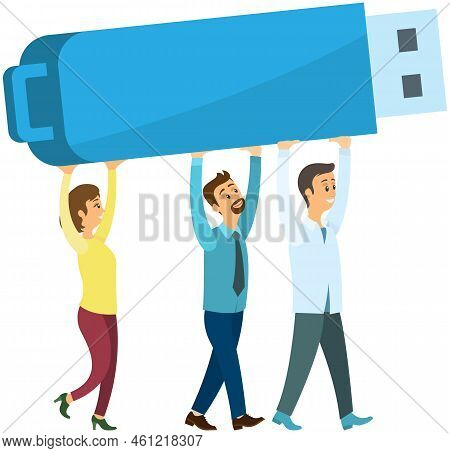 Usb Flash Drive Storage Device That Uses Flash Memory As Medium And Is Connected To Computer Or Othe