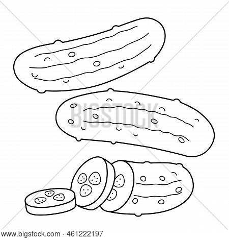 A Cute And Funny Coloring Page Of A Pickle. Provides Hours Of Coloring Fun For Children. Color, This