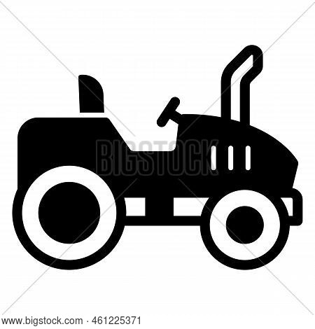 Wheel Minitractor - Icon, Illustration On White Background, Glyph Style