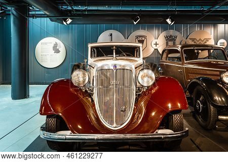 Dkw Reichklasse Typ F8-600 - Classic Retro Car. Riga Motor Museum. Riga, Latvia, 17 August 2022