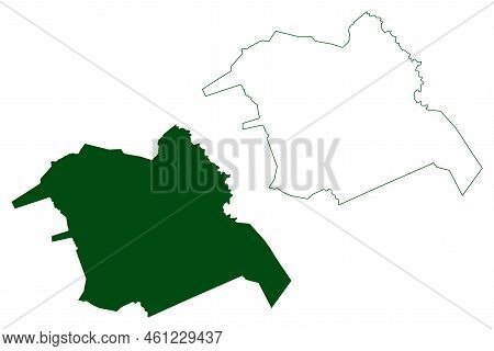 Iliatenco Municipality (free And Sovereign State Of Guerrero, Mexico, United Mexican States) Map Vec